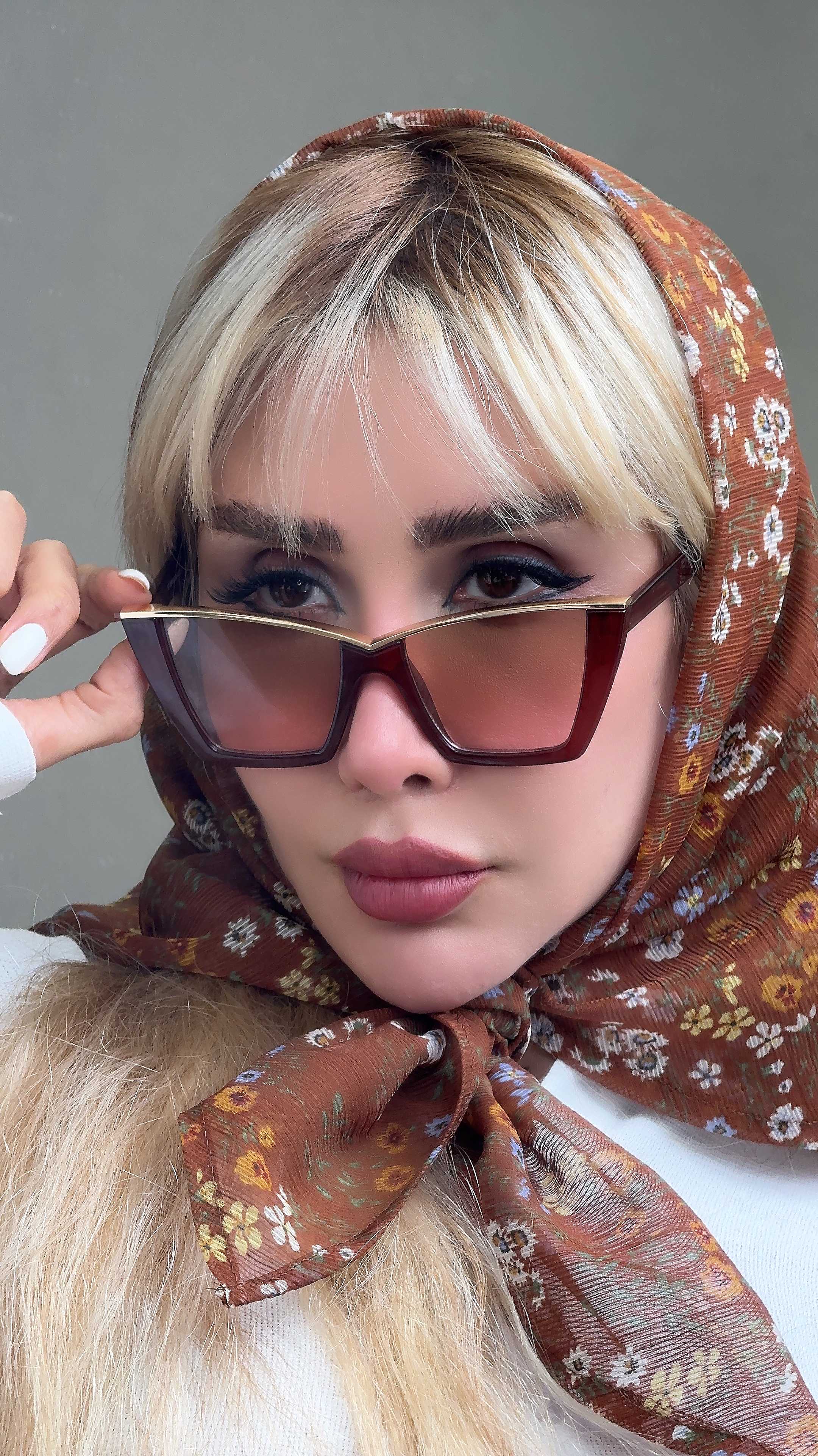 عینک قهوه ای-طلایی